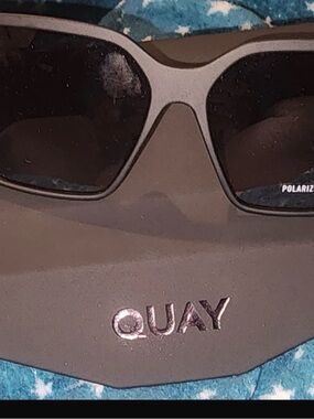 Quay Australia Black Sunglasses with Gold Temples